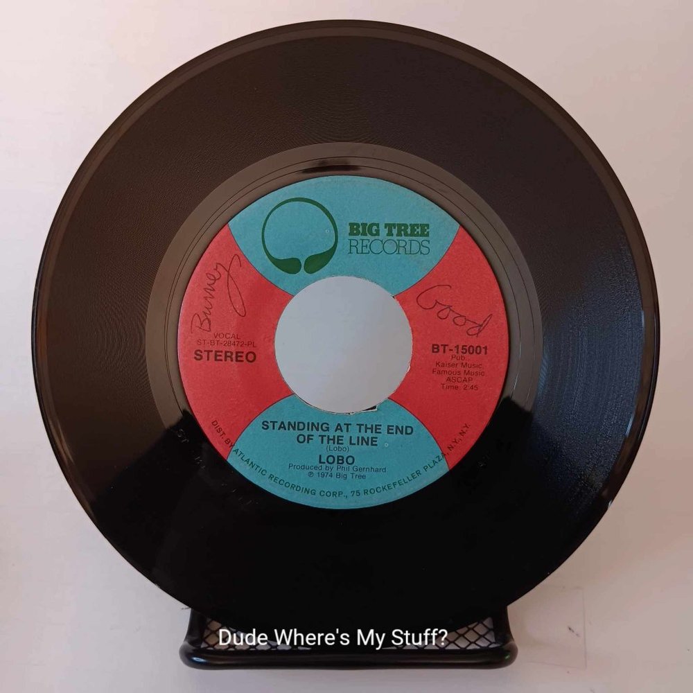 LOBO - STANDING AT THE END OF THE LINE - STONEY - 45 RPM vinyl - 1974 - (RS)